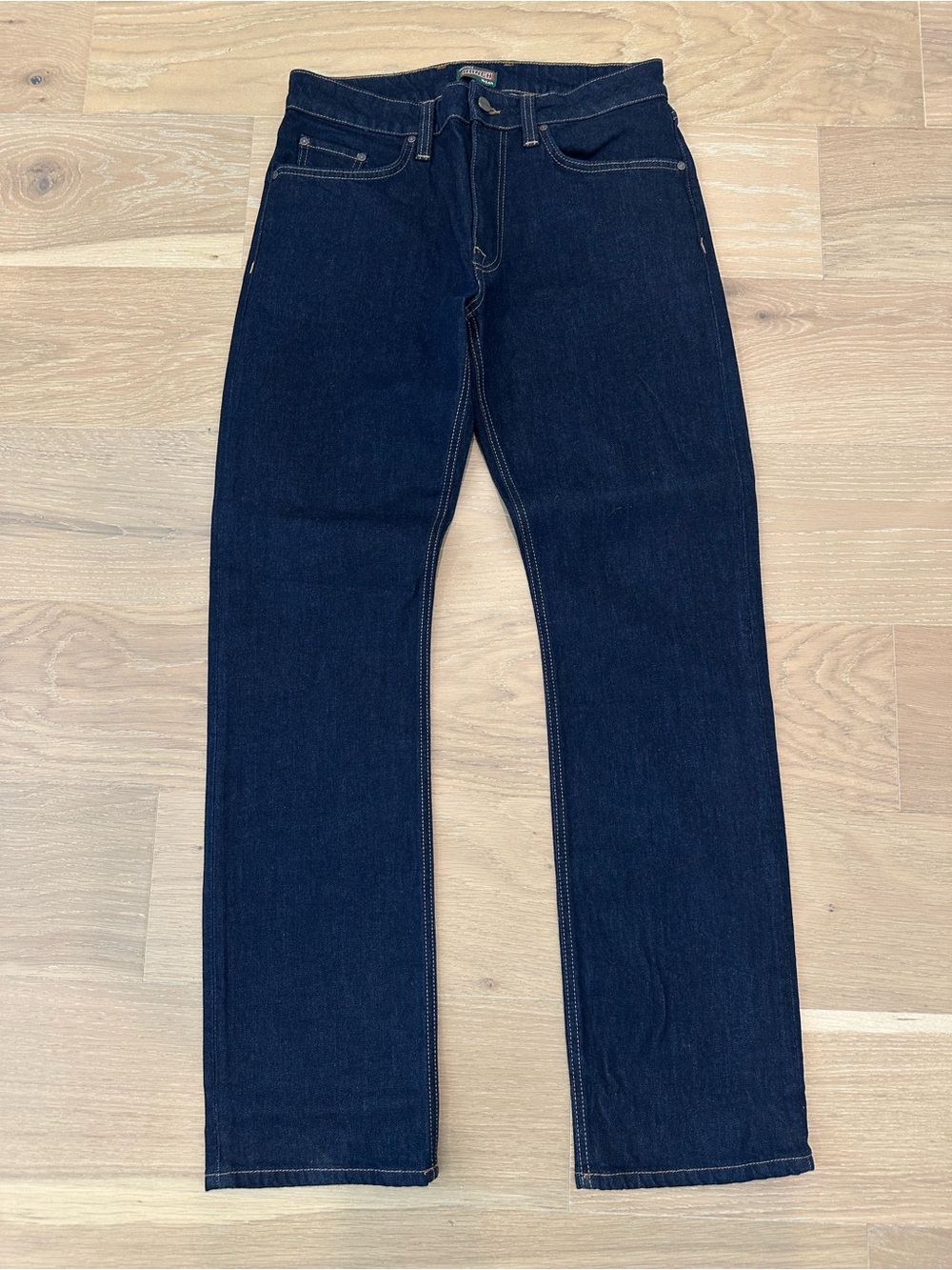 Men’s Tecovas Ranch Wear Straight Jean 5 Pocket Size 32x32 Dark Blue Denim Boot